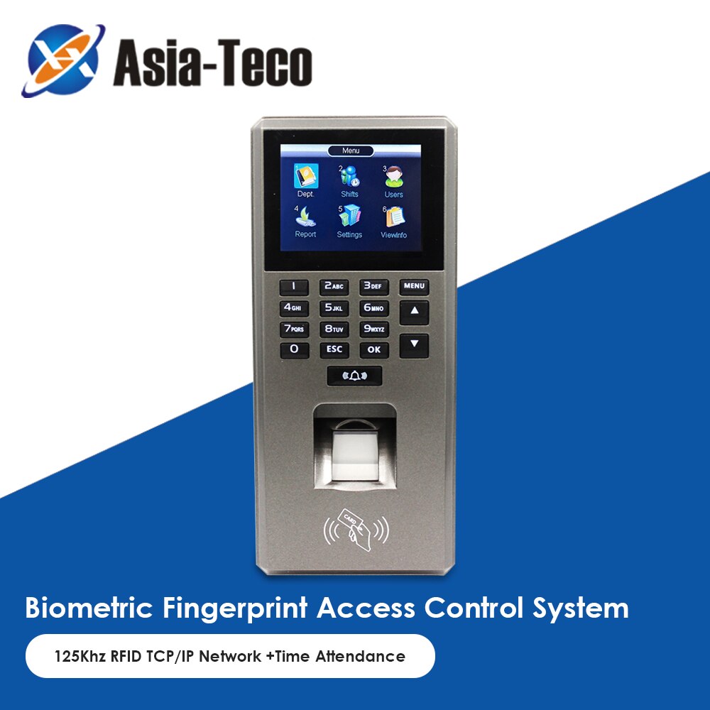 2.4inch TCP IP/USB Fingerprint Time Attendance Recorder Employee ID Card With RFID Keypad Fingerprint Access Control System