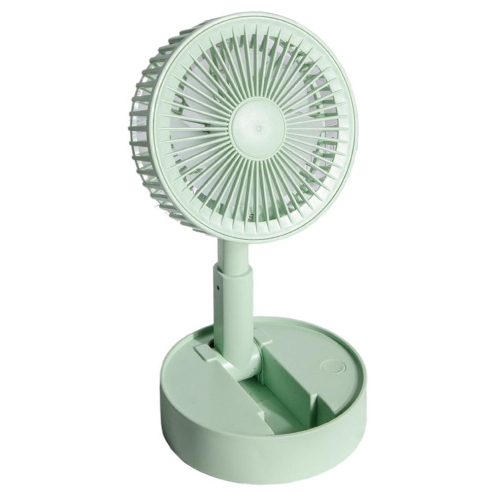 Mini ventilador portátil, ventilador de mano para el hogar, oficina, escritorio, velocidad ajustable, USB, ventilador recargable, refrigerador de aire, viajes al aire libre: green