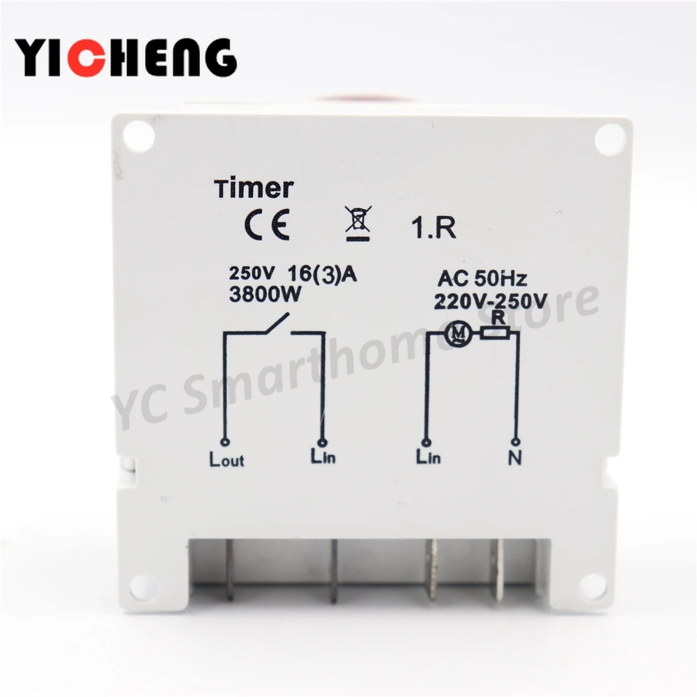1Pcs time control switch timing time controller industrial timer mechanical timing 15min-24 o'clock, intelligent management