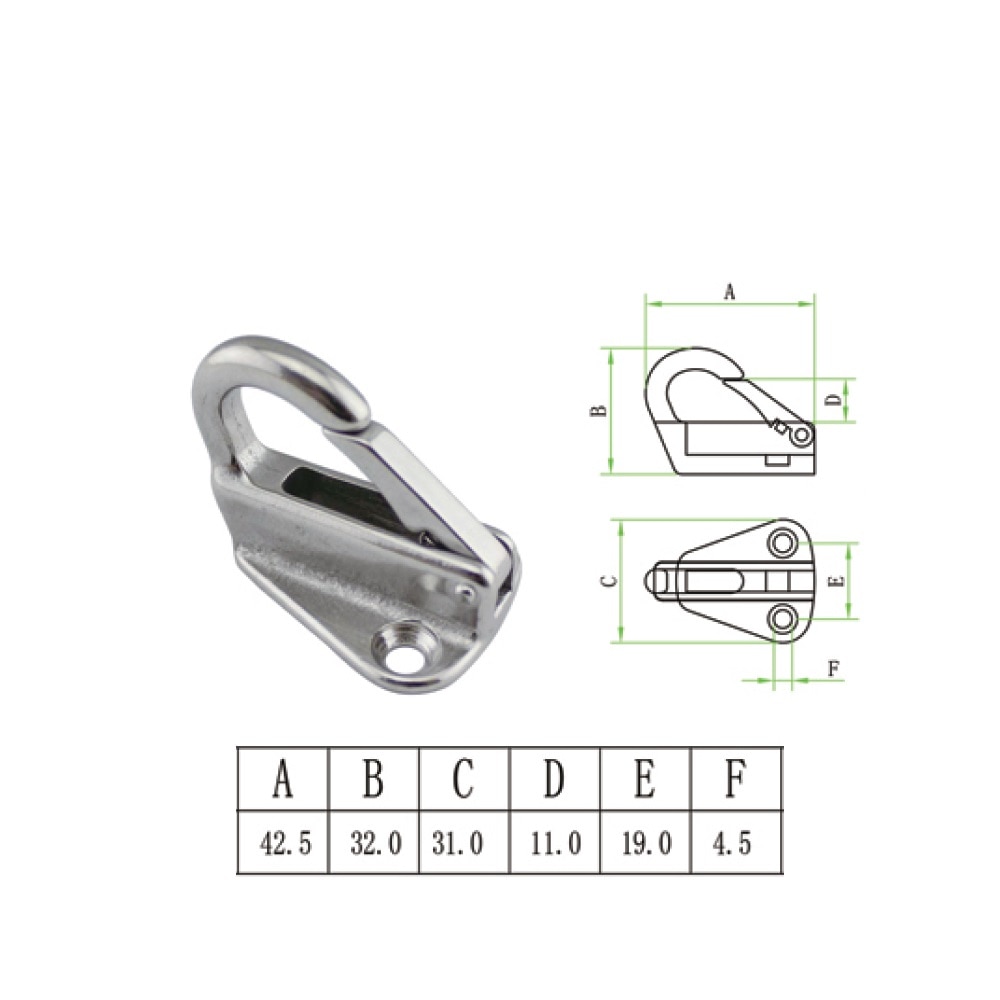 Stainless Steel 316 Fender Spring Hook Heavy Duty Marine Boat Hardware Accessories Fender Hook Parts