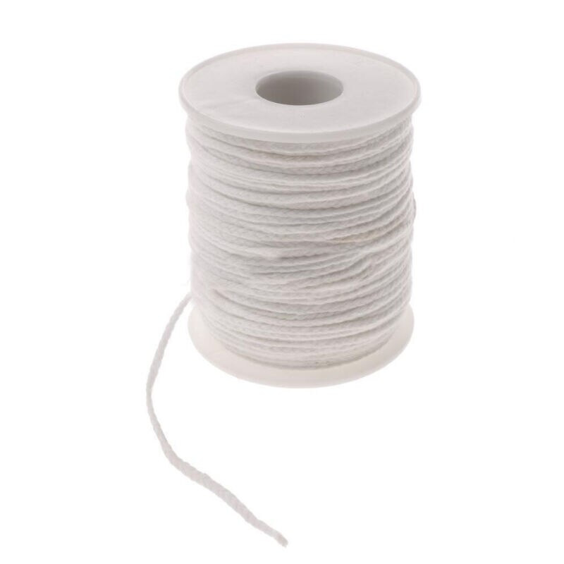 60M Spool of Cotton Square Braid Candle Wicks Wick Core for Candle Making