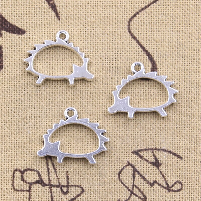 10Pcs Charms Hollow Animal Hedgehog Hedgepig 16X21Mm Antiek Zilver Kleur Hangers Maken Diy Handgemaakte Tibetaans Vinden sieraden