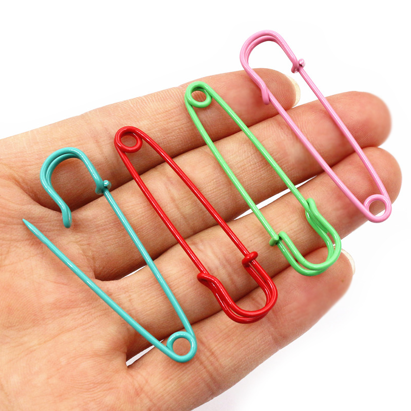 10 pzas, alfileres de seguridad de 50x13mm, broche de Metal, alfileres de costura para ropa, pines de costura para etiquetas, manualidades, accesorios para hacer joyas