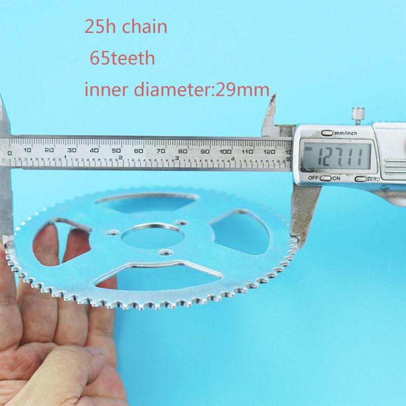 25H sprocket 29mm 65teeth three hole 25H sprocket 65tooth chain disc deceleration disc for Pocket Bike Goped Scooter ATV 47 49cc
