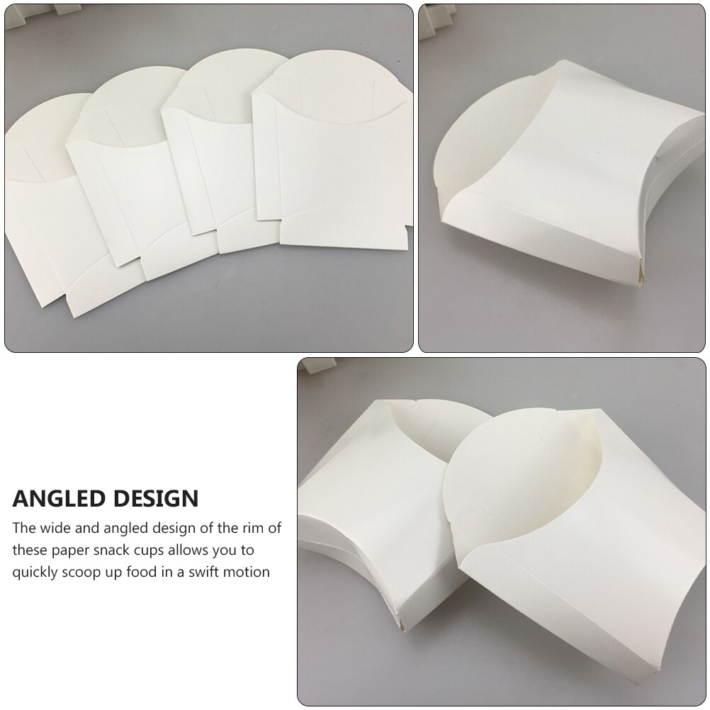 Portabottiglie usa e getta 24 pezzi contenitori per spuntino in carta bianca porta patatine fritte