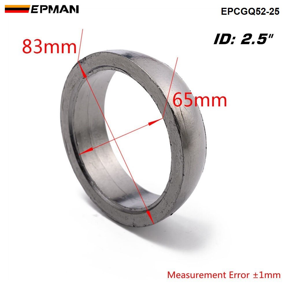 EPMAN Exhaust Muffler Donut Gasket Graphite Ring Exhaust Gasket Joint Sealer For Downpipe to Catback Donut Flange EPCGQ52: 2.5 Inch