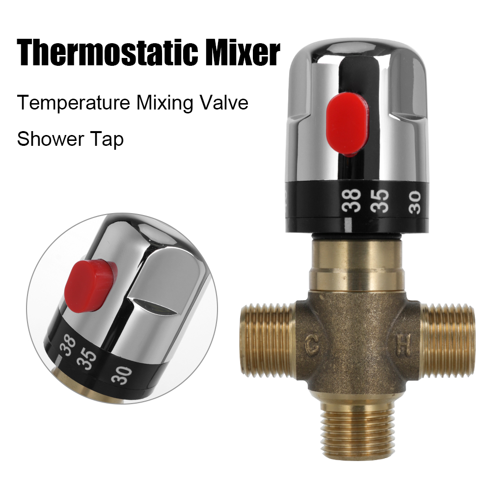 Home Improvement Thermostaat Kraan Badkamer Water Temperatuurregeling Kraan Thermostatische Mengkraan Messing Pijp 1Pc