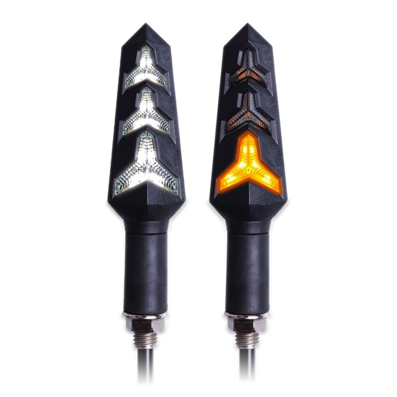 4 stk. led blinklys motorcykel blinklys bygget relæ blinker motorcykel blinklys stop signal bremse belysning: 2 stk hvid