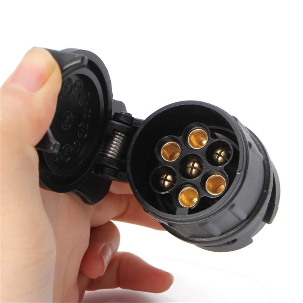 13 Pin to 7 Pin Plug Adapter 12V Car Trailer Truck Caravan Towbar Socket Connector Converter European Standard Waterproof