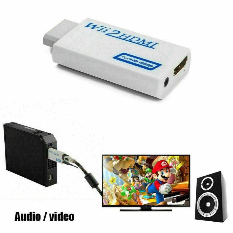 Adaptateur de convertisseur portatif Wii vers HDMI Wii2HDMI convertisseur Full HD adaptateur de sortie Audio TV 3.5mm Audio pour moniteur HDTV