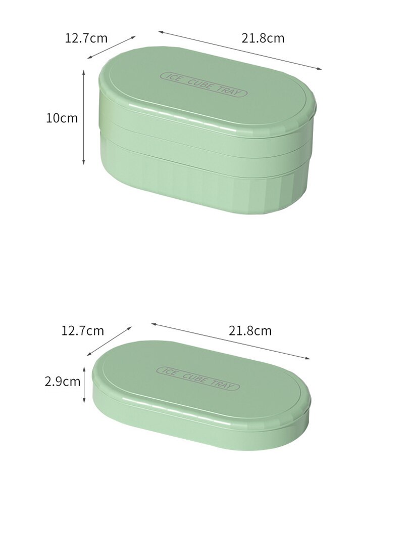 36/72 Grid Ice Cube Mold Large Capacity Silicone Ice Tray Home Storage with Lid Hard Sole Soft Sole Tool