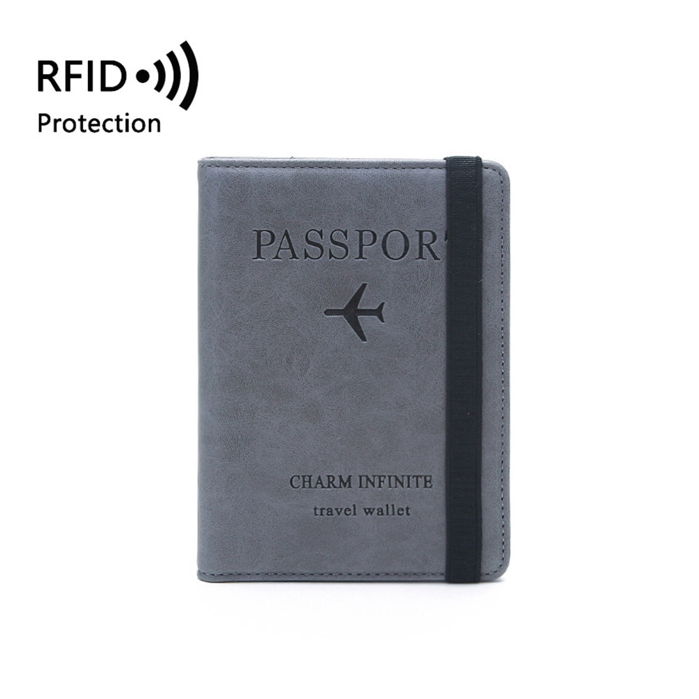 Capa para passaporte com bloqueio rfid, capa de couro com bloqueio rfid para viagem, para homens e mulheres: Color 8