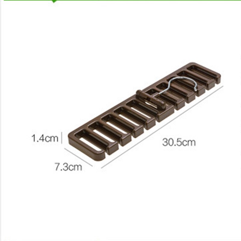 Support de rangement pour ceinture de cravate | Armoire, organisateur de ceinture de cravate, porte-cintre rotatif, support de rangement pour placard porte-écharpe de soie: 10 Hole L brown