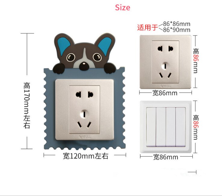 1pcs Cute Cartoon 3D Wall Silicon on Switch Stickers Children Luminous Switch Light Home Decoration