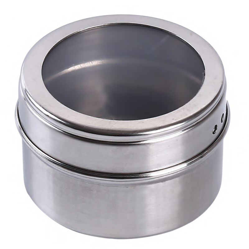 Edelstahl Magnetische Gewürz Gestell Topf Kraut Zinn Krug Lagerung Halfter Kochen Stehen Staubdicht Sichtbar Gewürz Glas Menage