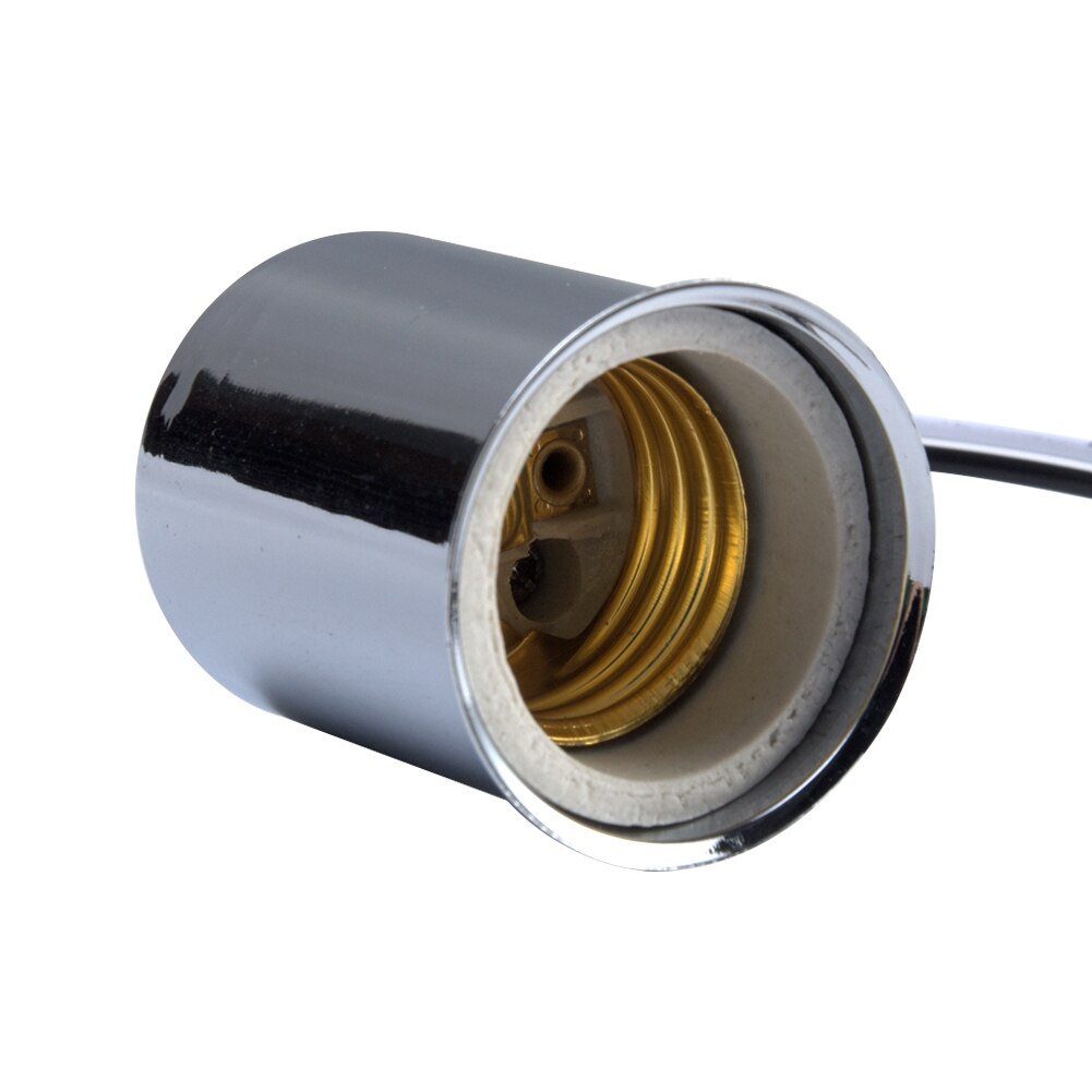 E27 E14 Ceramic Screw Base Round LED Light Bulb Lamp Socket Holder Adapter Light Bulbs Sockets black/white/gold/chrome