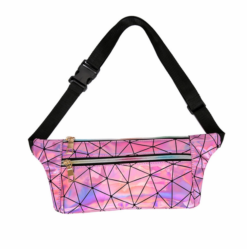 Dames borsttas pu leer felle kleur geometrie hip hop pochete sling messenger bag