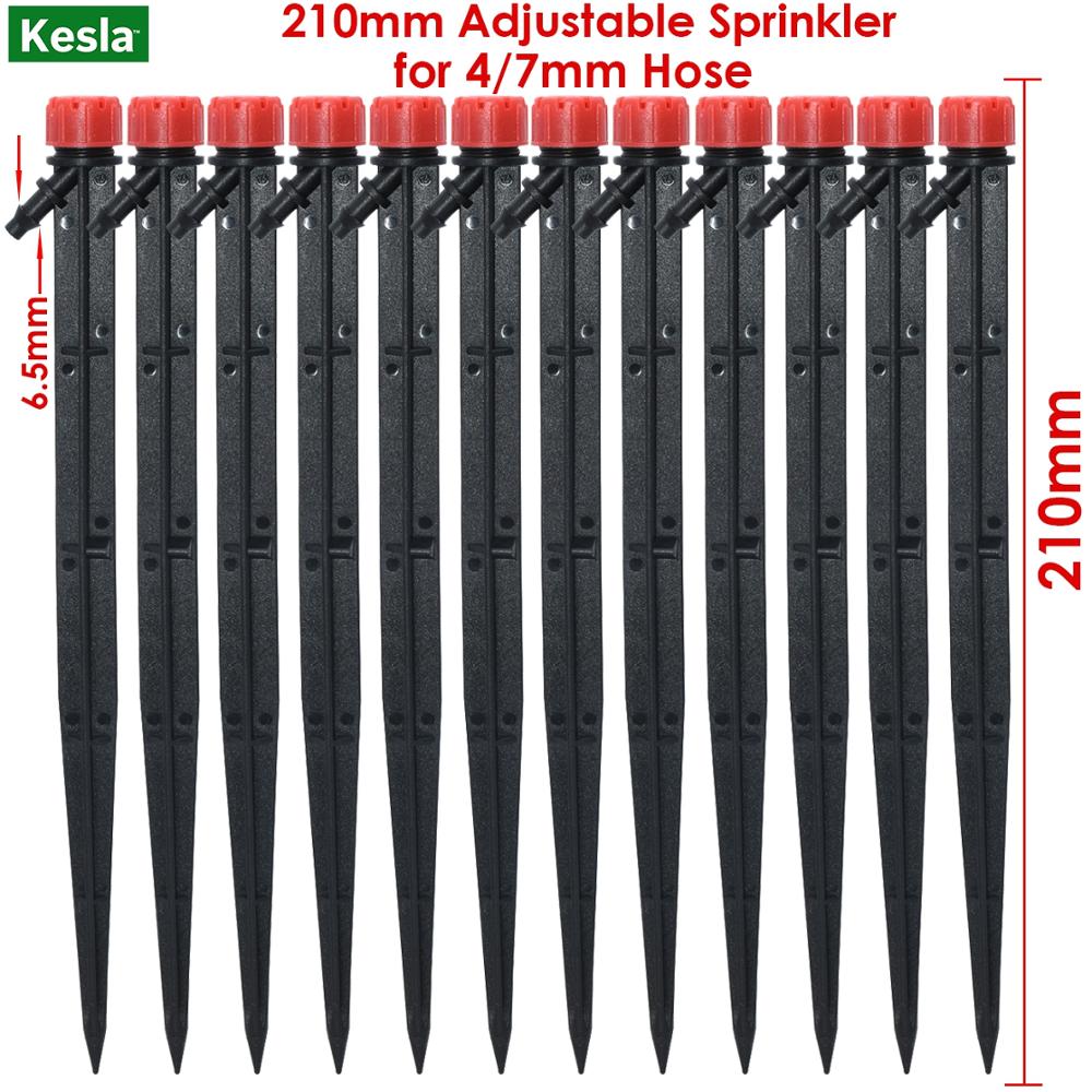 Kesla 13/17/21cm mikrotippakastelulaite säädettävät suihkupäät sprinkleri tippusuutin maatalousmaan kastelu 1/4 #39 #39 4/7mm puutarha