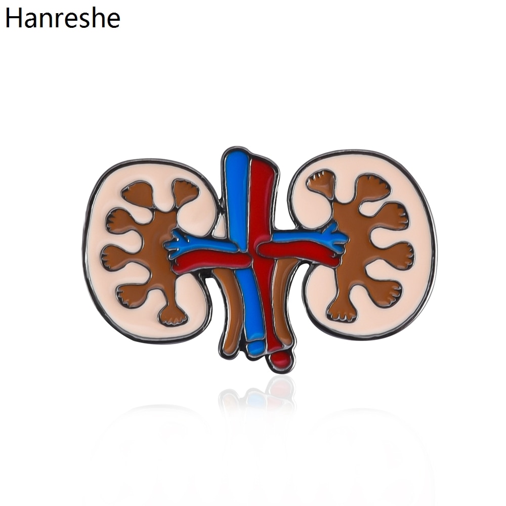 Hanreshe Medische Emaille Lung Nier Broche Pins Bloedvaten Menselijke Organen Anatomie Revers Badge Sieraden Voor Artsen Verpleegkundigen