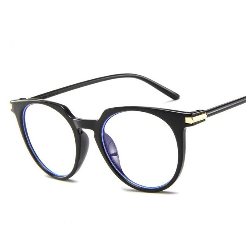 Estilo intelectual Retro miopía gafas para Unisex de decoración de PC gafas transparentes gris transparente/azul/Rosa marco: Black