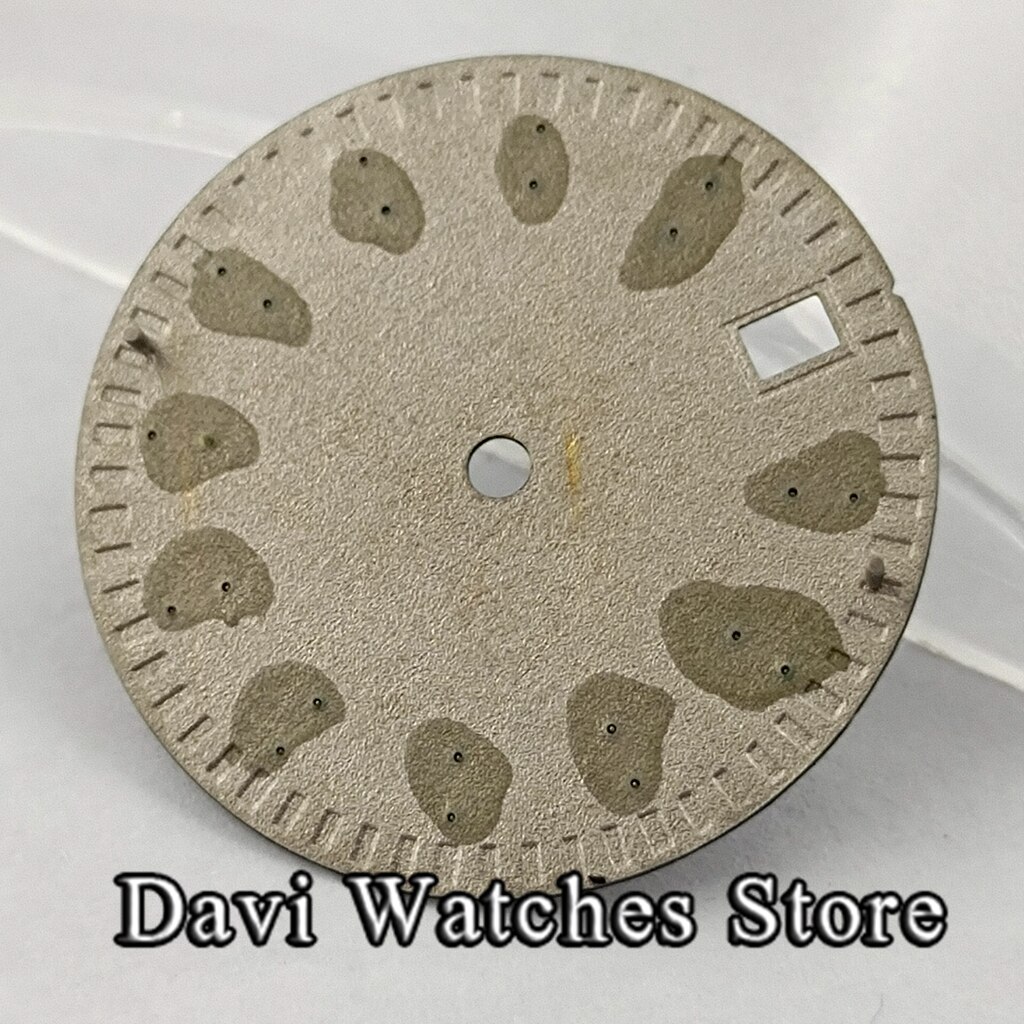 29Mm Steriele Wijzerplaat Blauw/Geel/Zilver Wijzerplaat Blauw Lichtgevende Fit NH35 NH36 Beweging Horloge Gezicht