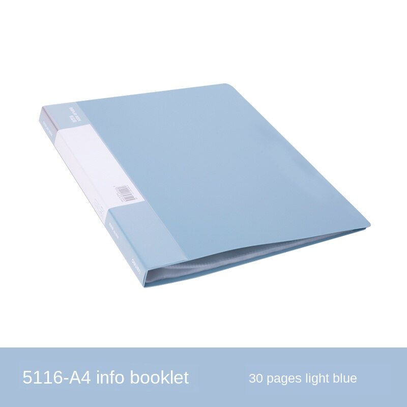 Data Book Map Insert Zak Transparant Student Test Papier Bevat Kantoor Map Multi-Specificatie Map: Style1-30PLight blue