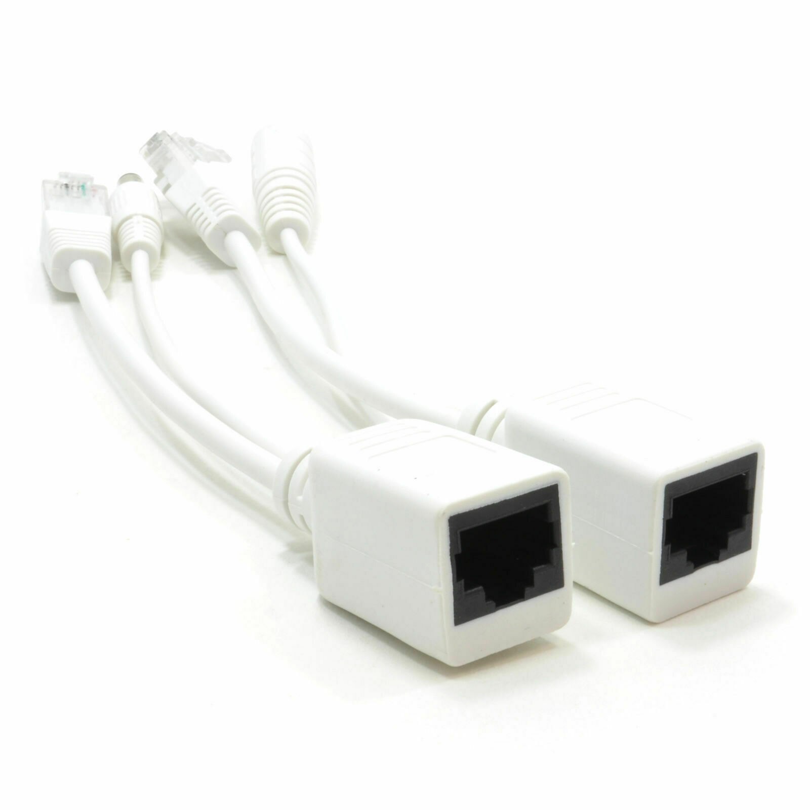 Dc 12v ip kamera poe  rj45 kabel strøm over ethernet adapter injektor splitter