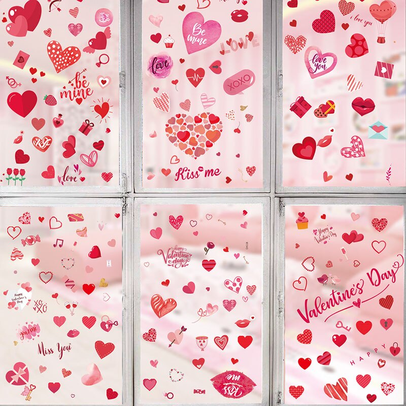 Hianjoo Zelfklevende raamdecoratie voor de lente, raamstickers, 9 bladen raamdecoratie met bloemen en vlinders voor lentedecoratie