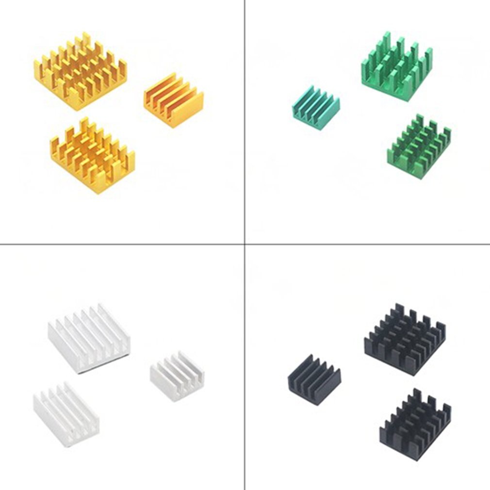 Voor Raspberry Pi 4 Model B Koellichaam 3pcs Raspberry Pi Aluminium Heatsink Radiator Cooling Kit Cooler Voor Raspberry pi