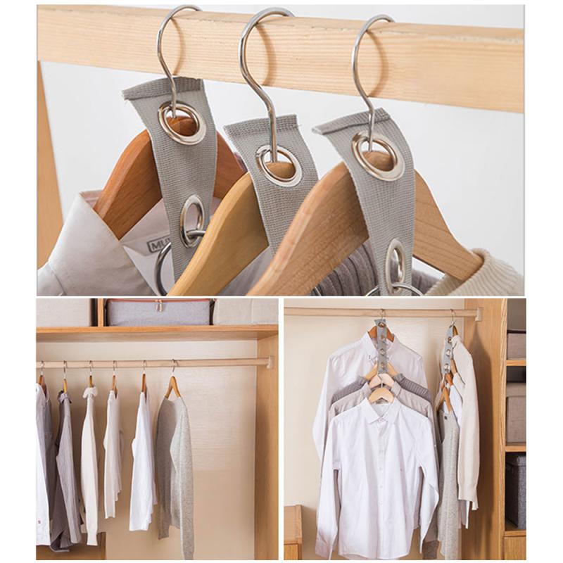 2Pcs Garderobe Multi-layer Hanger Haak Huishoudelijke Kleerhanger Verbinding Haak Closet Organizer Ruimtebesparend Garderobe haak: Default Title