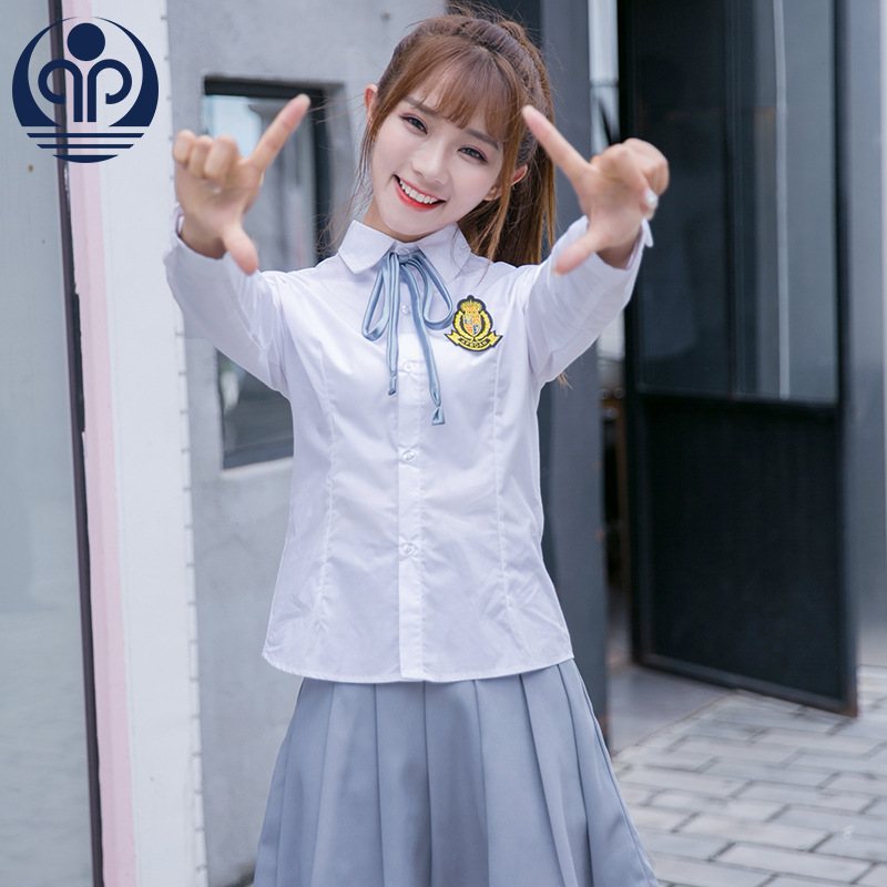 Stil skoleuniform japan stil sømandstøj studenteruniformer langærmet sæt england klasse bære uniformer d -0587