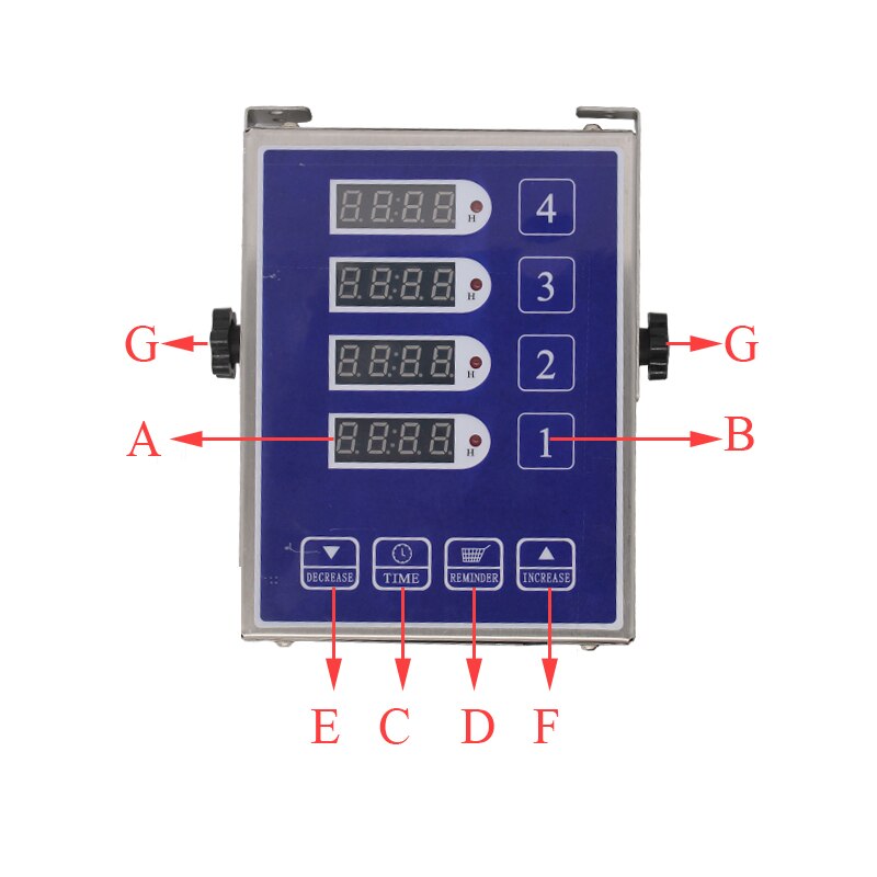 kitchen four calculagraph 4 channels timer reminder stopwatch commercial use kitchen multi channels timer