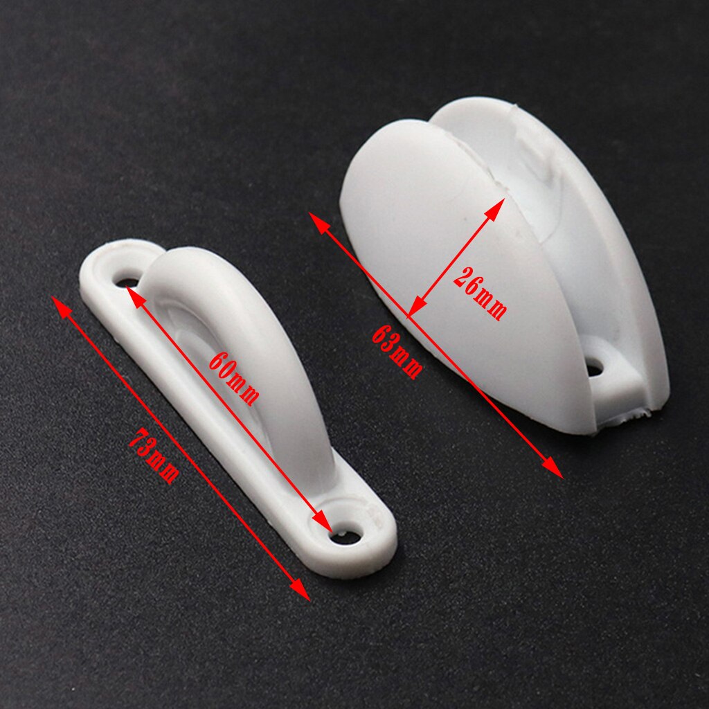 2pcs White Door Retainer Catch Locker Door Stop For Caravan Camper Motorhome RV