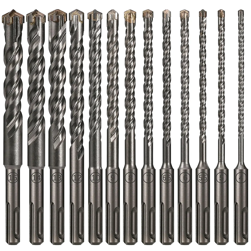 Martillo de hormigón SDS Plus de 5-16mm, cabezal cortador cruzado, martillo de doble barrena, bloque de ladrillo de pared de 160mm, martillo eléctrico, broca de mampostería, 1 ud.