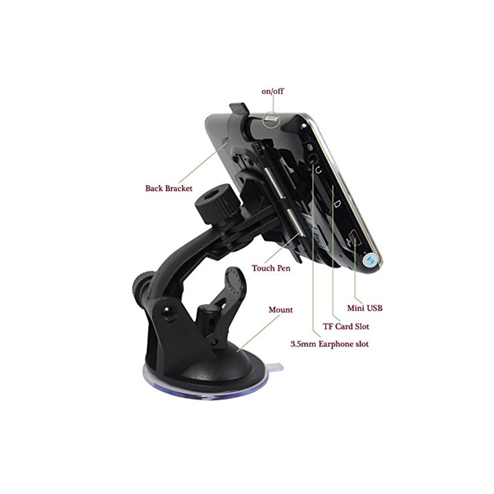 Universal 5 Inch Hd Automobile Navigator Support Capacitive Car GPS Navigation FM Bluetooth AVIN Truck gps navigators