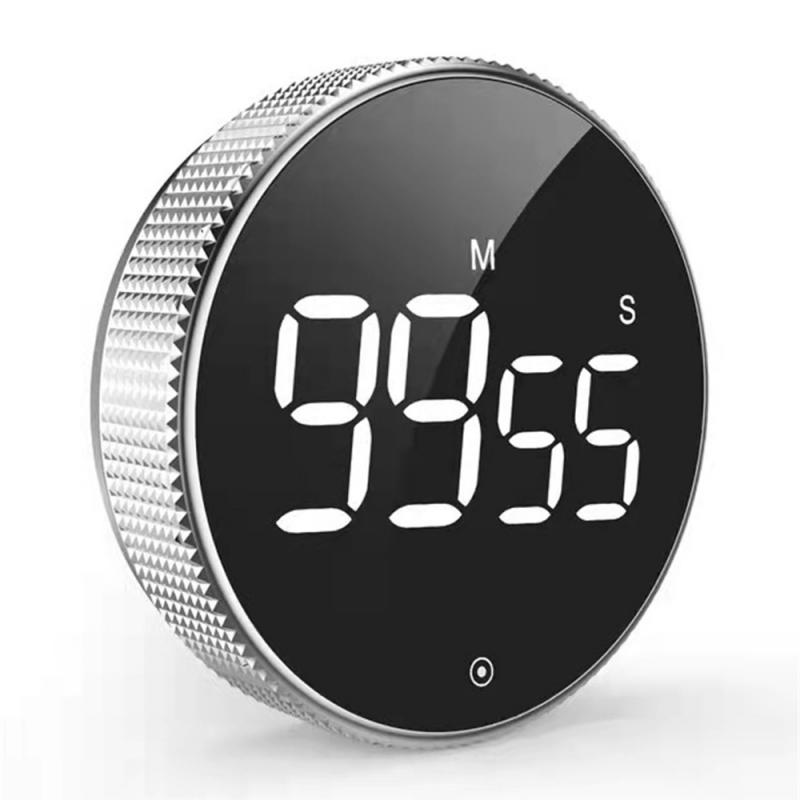 Magnetische Stopwatch Led Digitale Display Timer Keuken Studie Countdown Stille Timer Zelfgereguleerde Roterende Koken Elektronische Klok