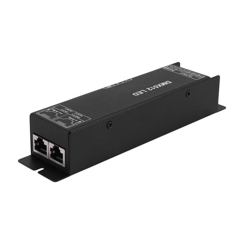 Dmx 512 Digital Display Decoder,Dimming Driver Dmx512 Controller For Led Rgbw Tape Strip Light Rj45 Connection Dc12-24V 20A (4 C
