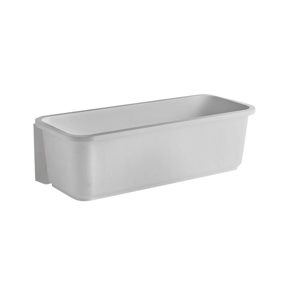High Capacity Frosted Cabinet Storage Box Wall-mounted Container No Need Perforate For Kitchen Cabinet Bathroom: Gray