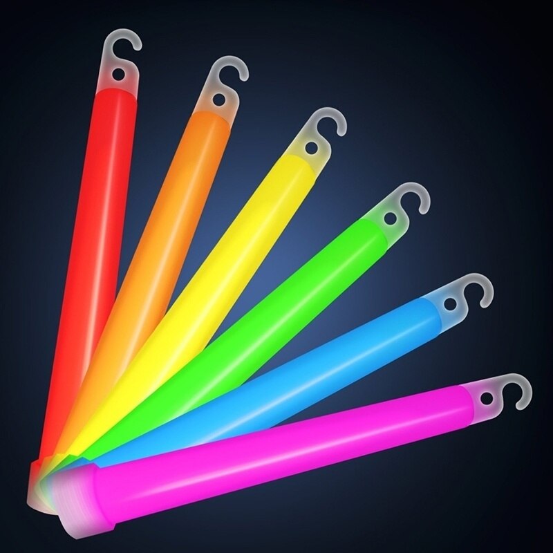 5pcs 6&quot;Glow Sticks Party Christmas Light Decor Assorted Lanyard Favors Neon Rave Christmas Goods Party Supplies