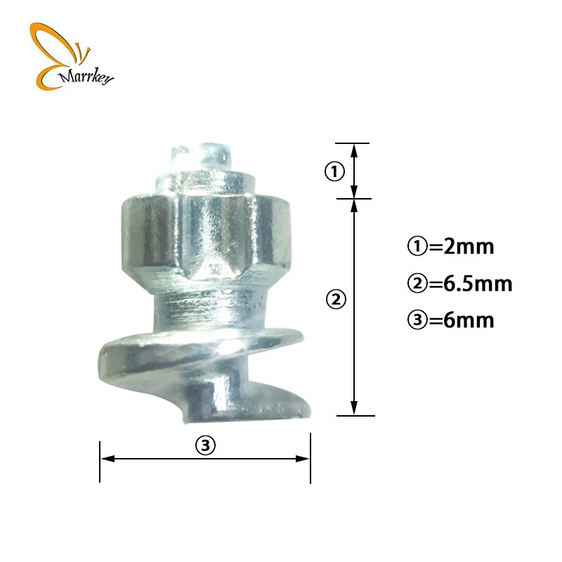 Marrkey 50PCS MS100 6*8.5mm Tires Studs/Screw in Spikes/ Spikes for Tire/ Ice Spickes for Tires/spike tires bicycle/Shoes/Boots