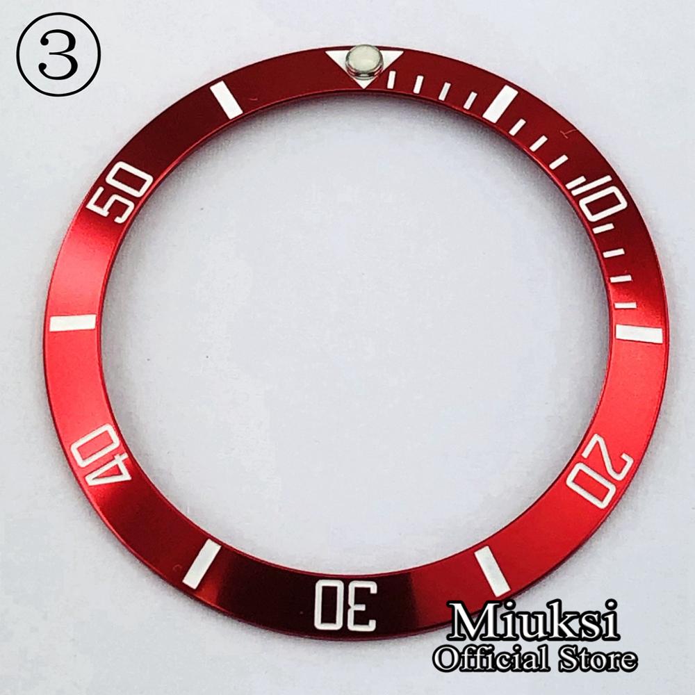 Miuksi ur dele 38mm keramik/titanium bezel indsats passer til 40mm urkasse