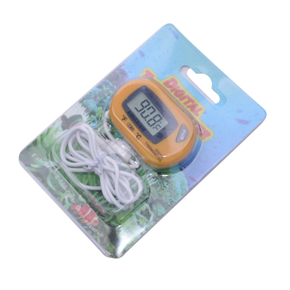 Reptile Sea Turtle Fish Tank Waterproof Electronic Thermometer with Probe Reptile Supplies for Family, Aquarium, Refrigerator