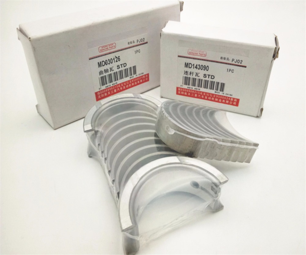 CRANKSHAFT CONNECTING ROD BEARING 4G15 4G18,2005-09 BYD F3 F3R DA4G18 4G15S,DONGFENG LINGZHI,18PCS MD030126 MD143090