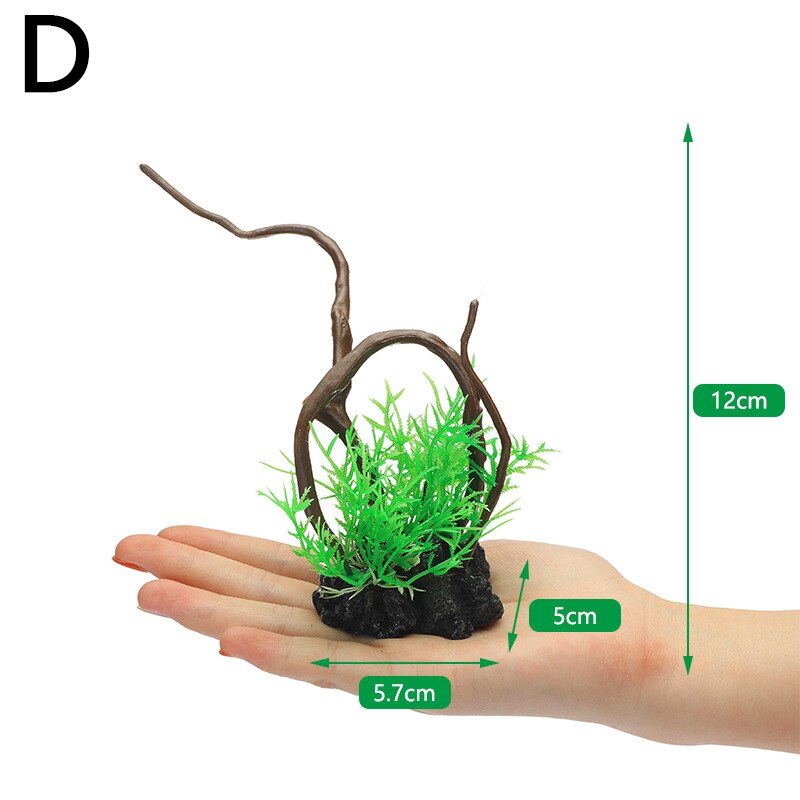 Kunstplanten Aquarium Decor Simulatie Water Grenen Onkruid Bekijken Ornament Plant Aquarium Landschapsarchitectuur Aquarium Gras Decor: D