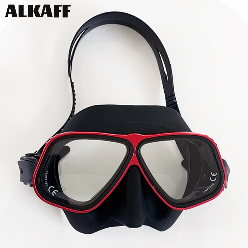 low volume free diving mask Alloy frame scuba diving equipment Snorkel goggles Toughened glass for free dive