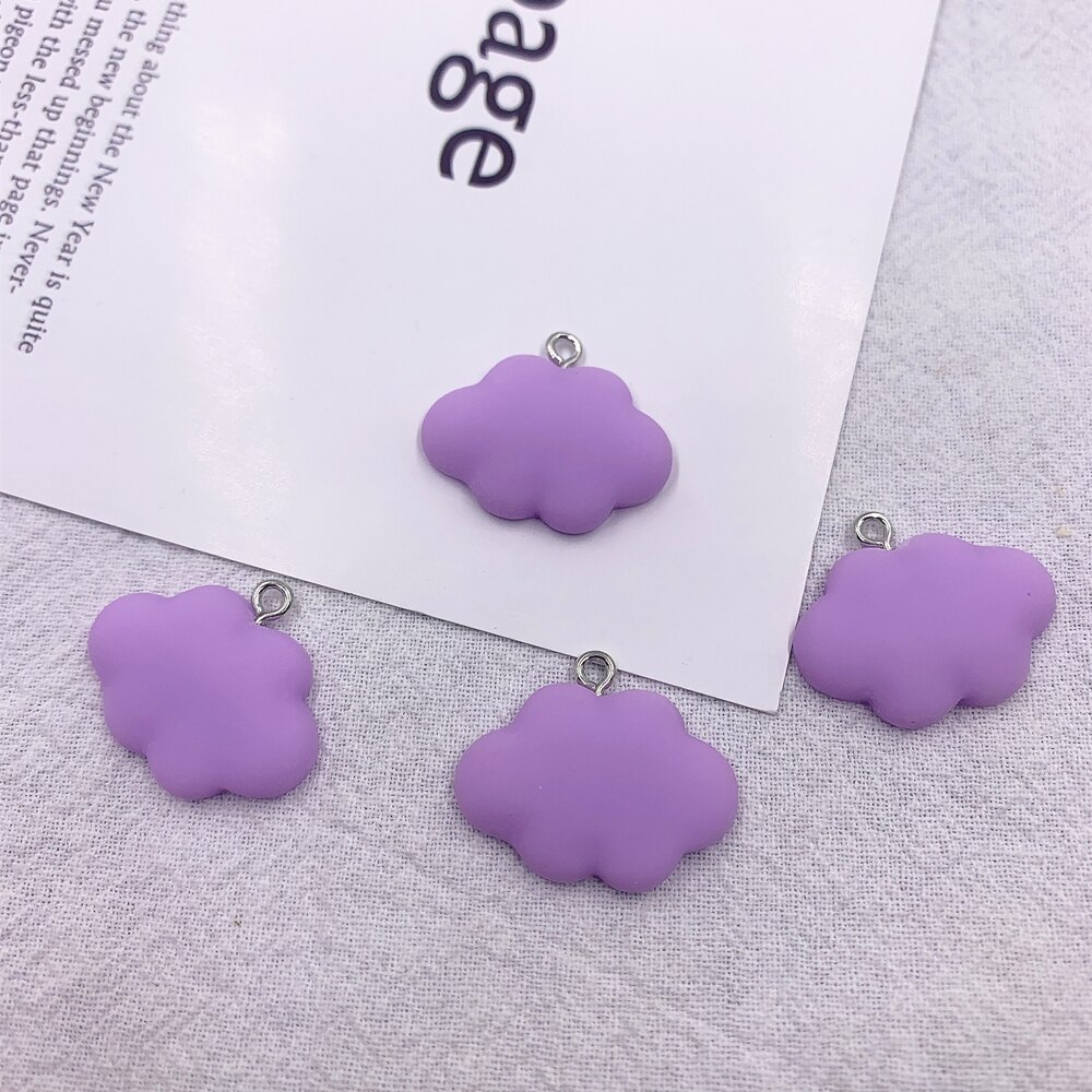 10 PCS CloudResin Charms Cute Pendant Findings Diy Earring Necklace Toys Keychain DIY Making Accessories