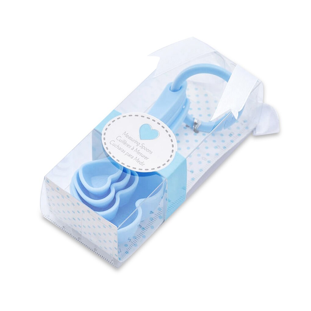 Cuchara medidora de 4 piezas en forma de corazón, taza portátil para hornear pasteles, pimienta, utensilios de medición de cocina multifuncionales: 02