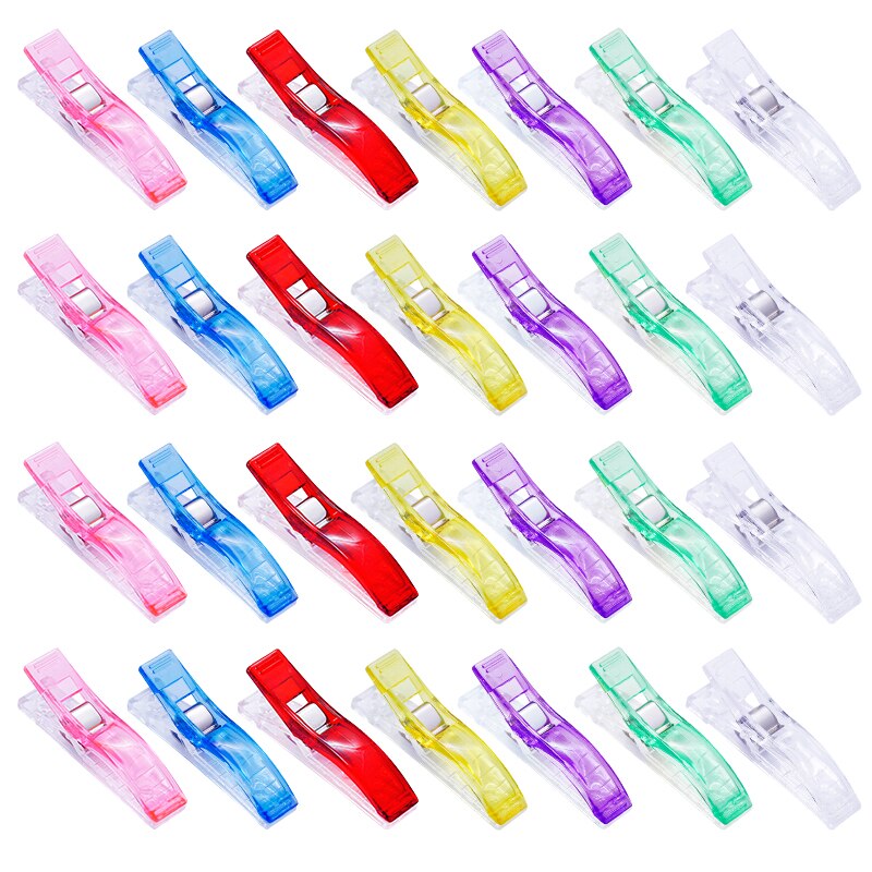 LMDZ 30/50PCS Multicolor Plastic Clips Fabric Clamps Sewing Clips Plastic Clamps Fabric Quilting Craft Sewing Knitting Clips