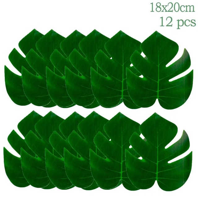 8Guests Hawaii Turtle Leaf Paper Plates Hawaiian Tropical Aloha Summer Party Decor Happy Jungle Safari Birthday Party Leaf Plate: Brown