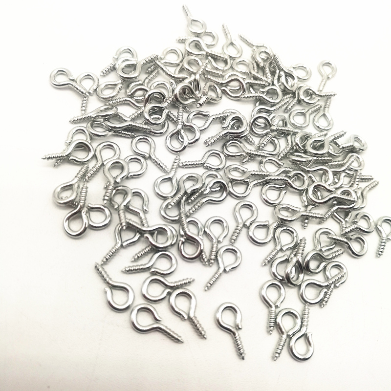 100 Pcs 5X10 Mm Mini Eye Pins Eye Pins Haken Oogjes Schroefdraad Metalen Sieraden Hanger Sluitingen Diy sieraden Maken Accessoires